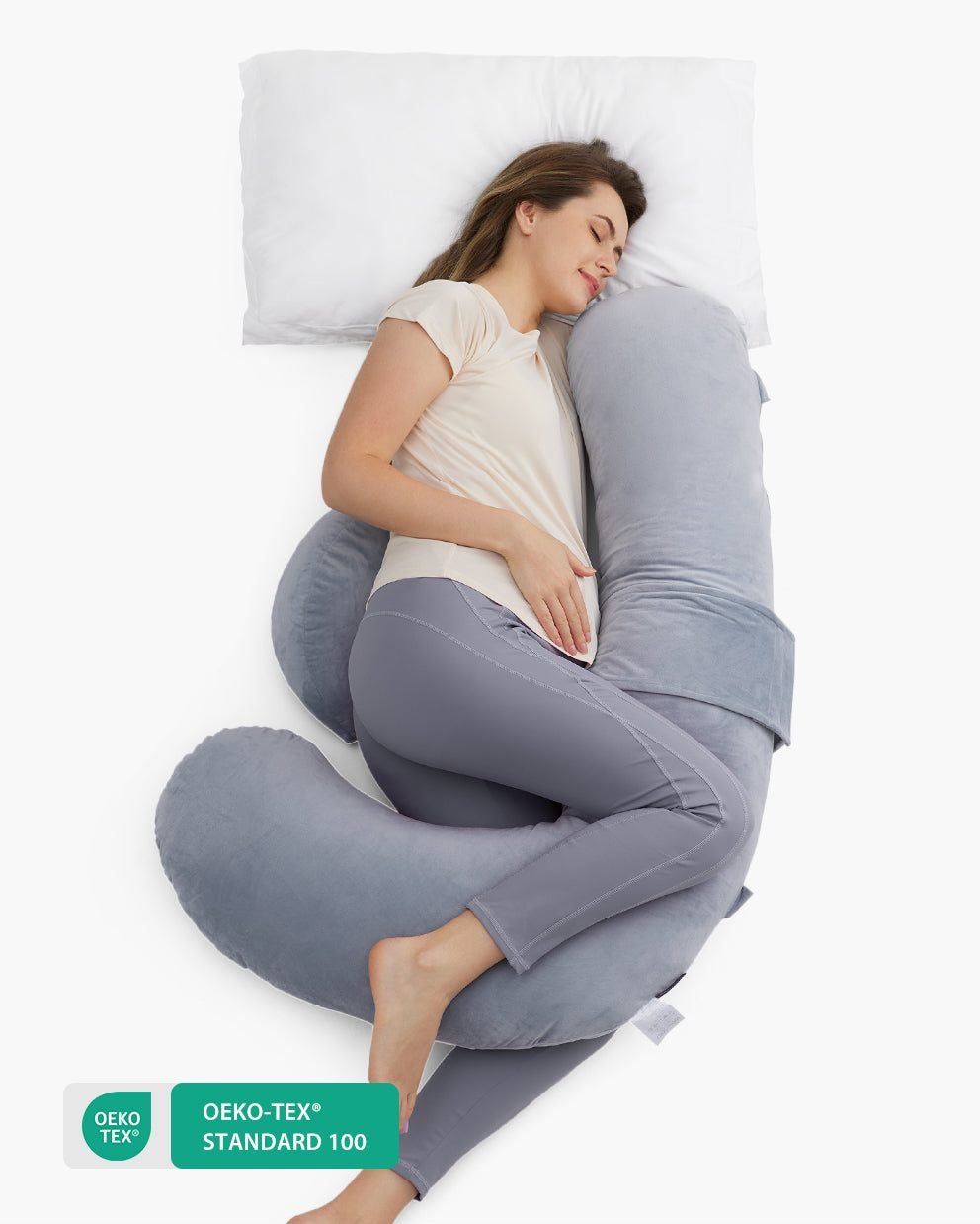 Momcozy – F-Shaped Maternity Body Pillow – foto 2