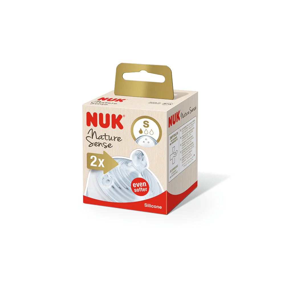 NUK Nature Sense Biberona Silikoni M 0-6m – 2 copë
