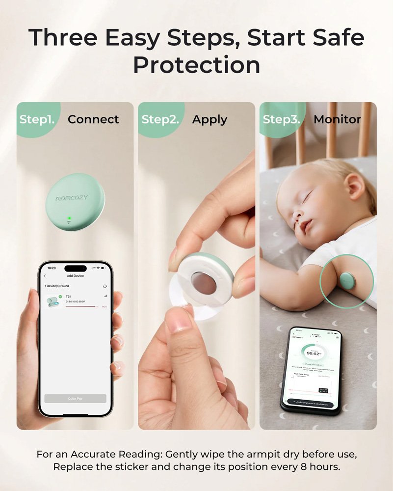 Momcozy – Smart Baby Thermometer & Real-Time App Monitoring – foto 4