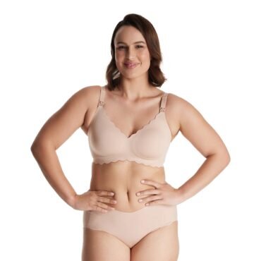 Momcozy – Seamless Support Floral Nursing Bra