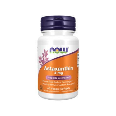 Now – Astaxanthin Veggie Softgels 4mg