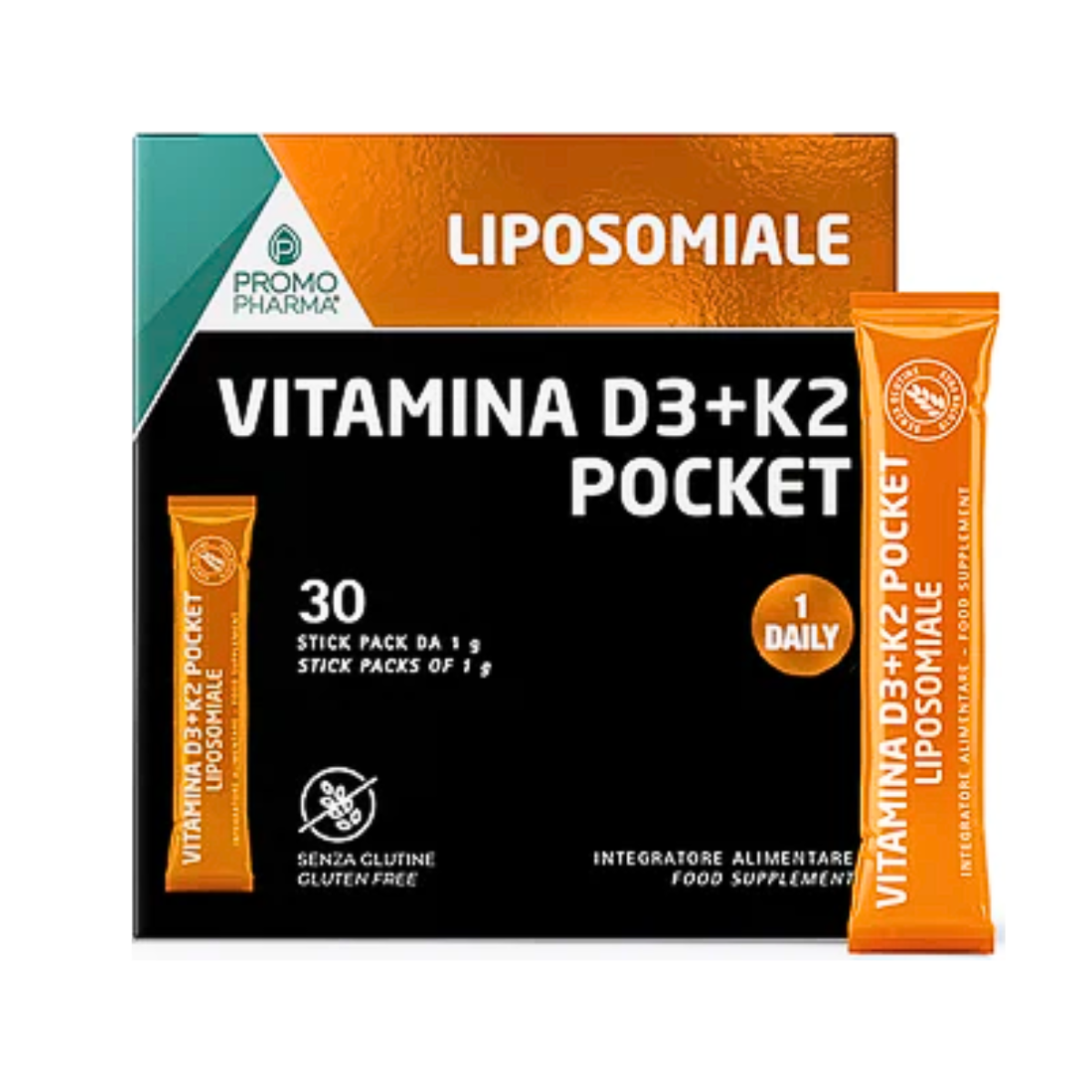 PromoPharma Vitamina D3-K2 Liposomiale – 30 bustina